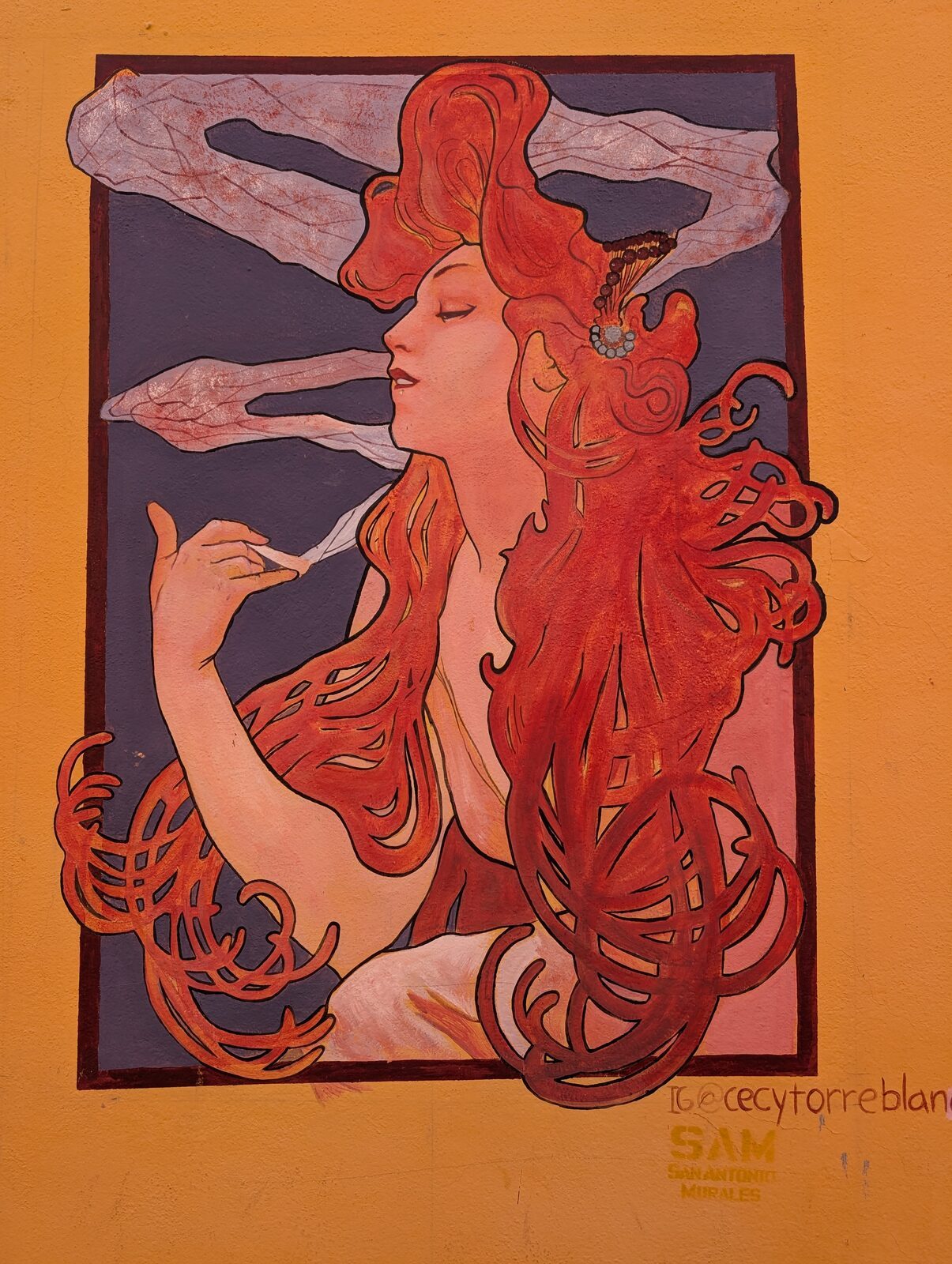 Mucha Art Nouveau woman