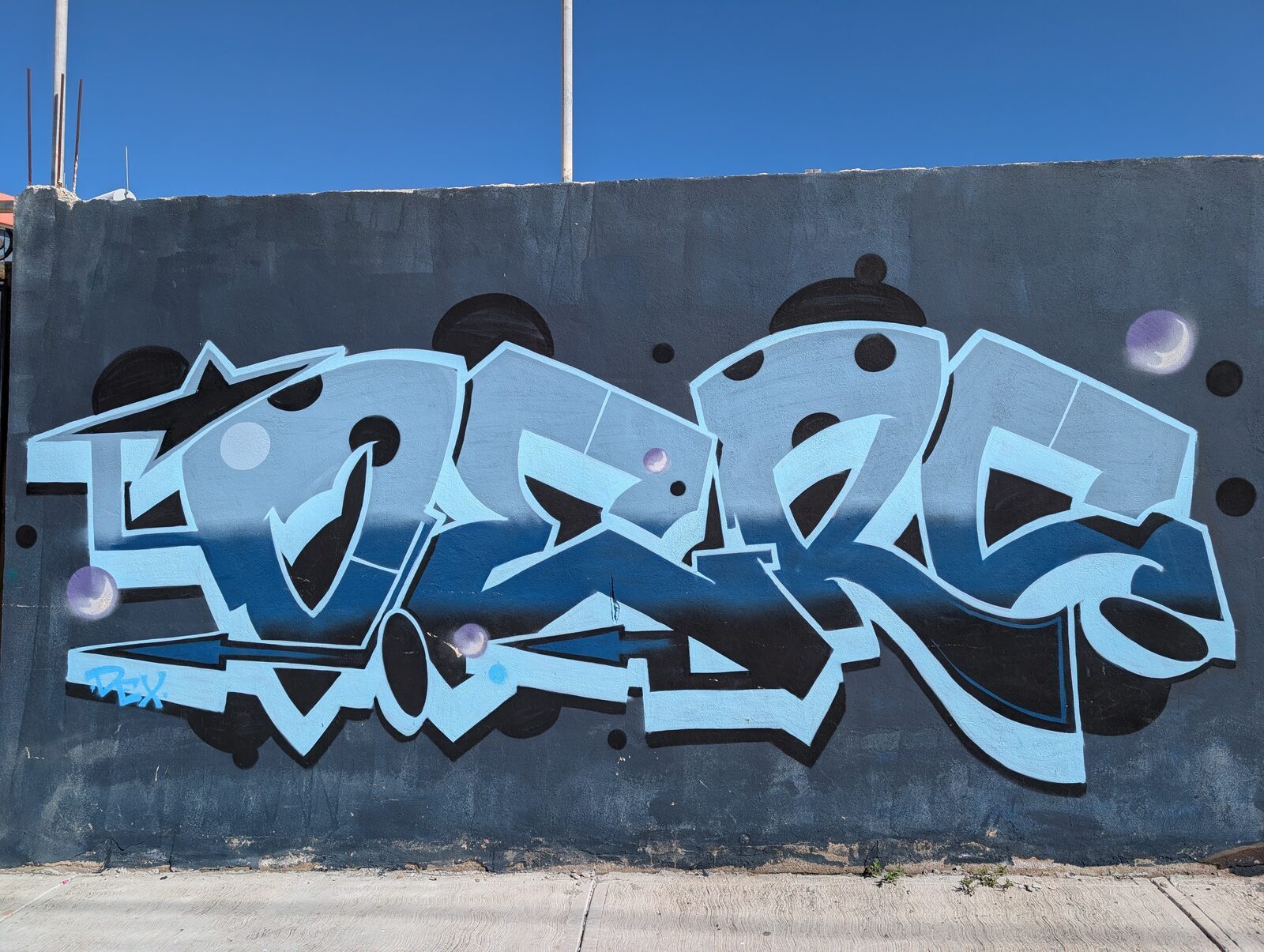 Blue wildstyle piece
