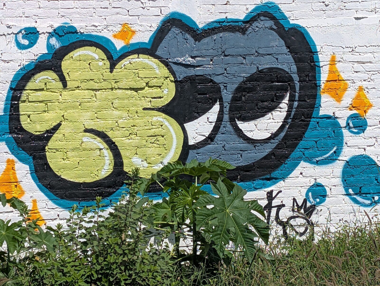 Green bubble throw-up