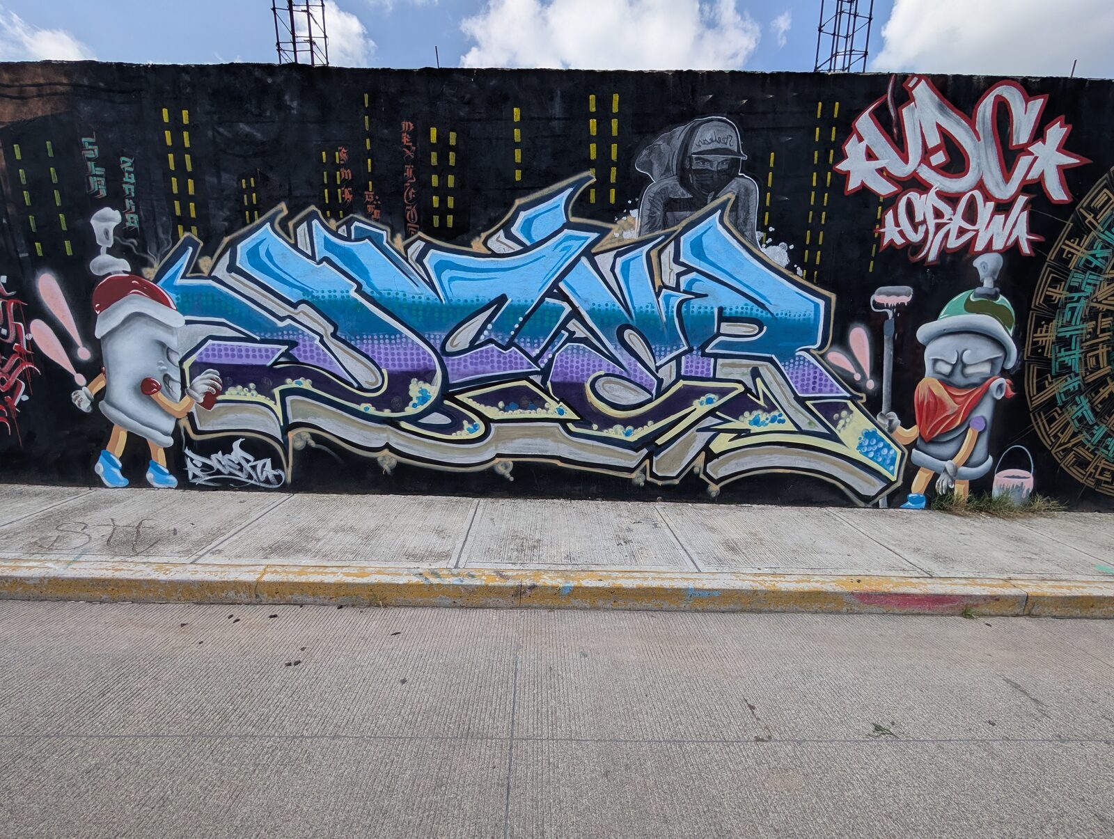 Blue wildstyle piece