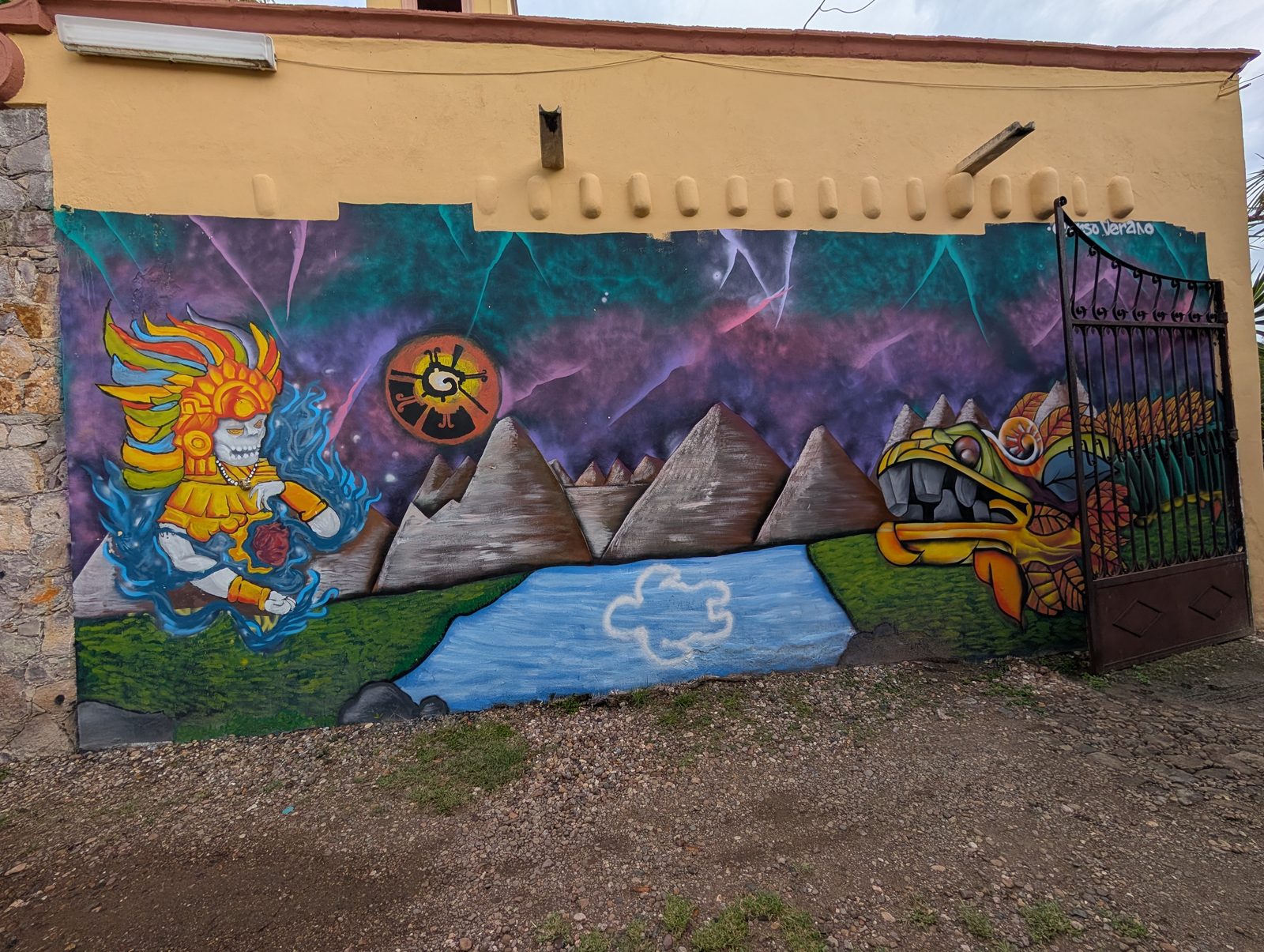 Aztec warrior and Quetzalcóatl