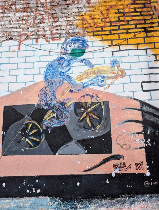 Ciclista en llamas
