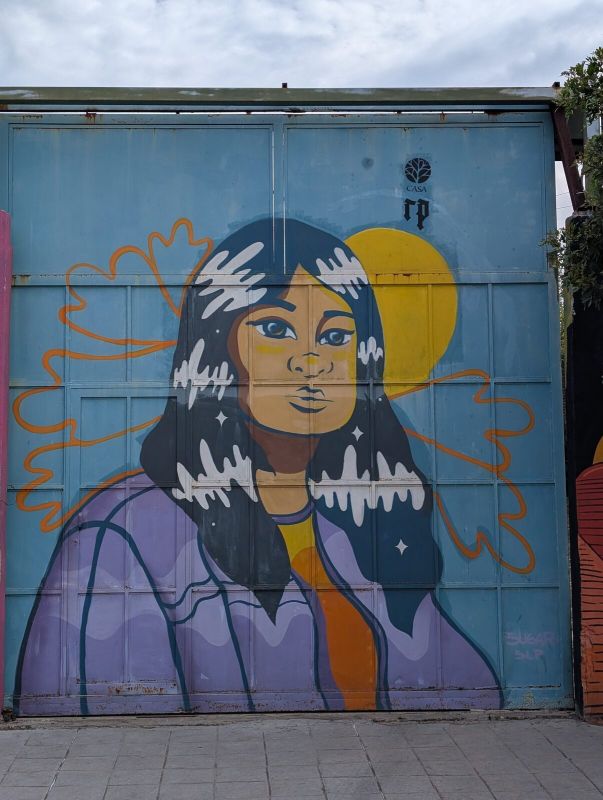 Mujer con halo de sol