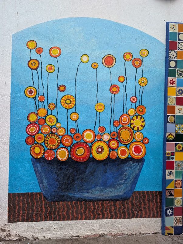 Potted dot-flowers