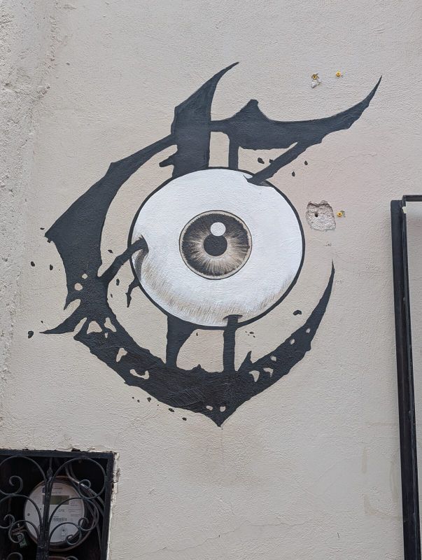 Eyeball in ink-splash