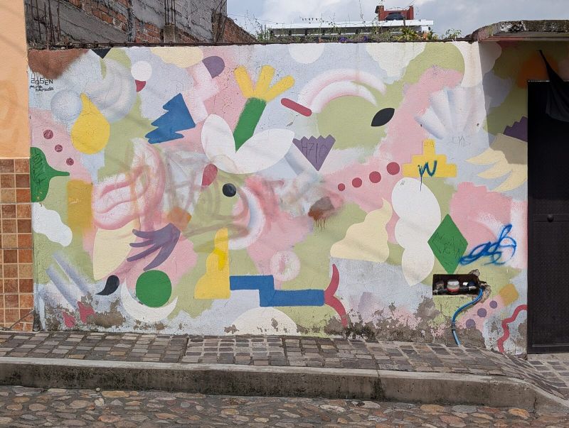 Pastel shape composition