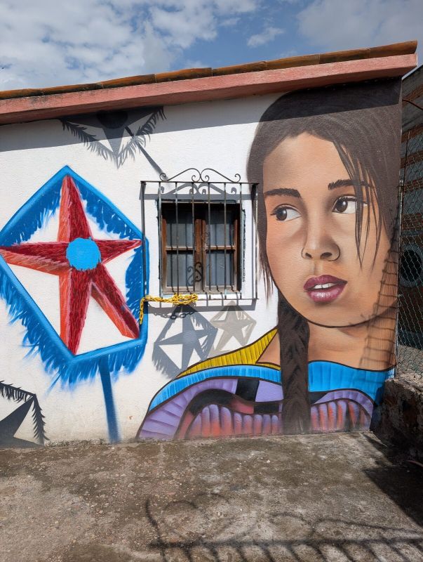 Woman and star piñata