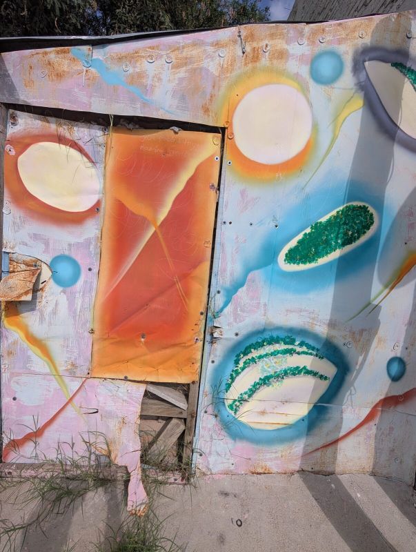 Pastel abstract with orbs