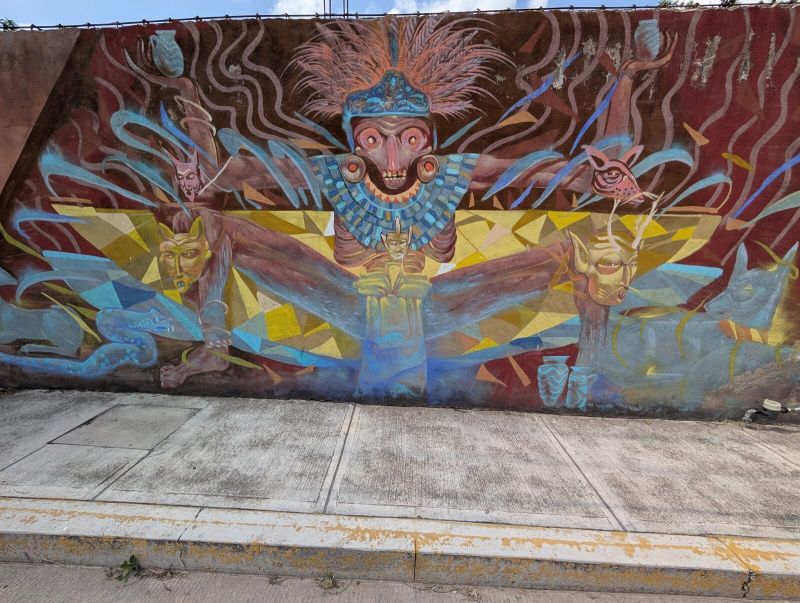Aztec deity tableau