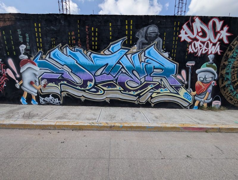 Blue wildstyle piece