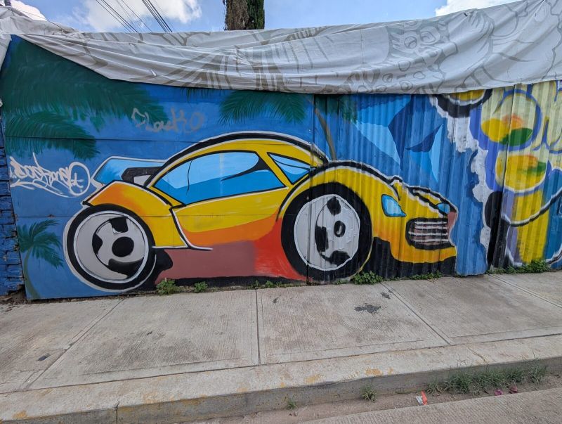 Cartoon sports car
