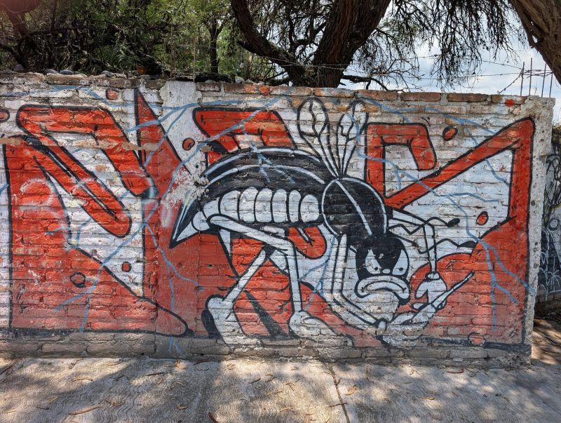 Snarling creature throw-up