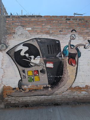 Snail with boombox shell
