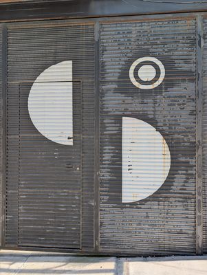 White half-discs on shutters