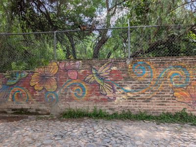 Hummingbirds among spirals