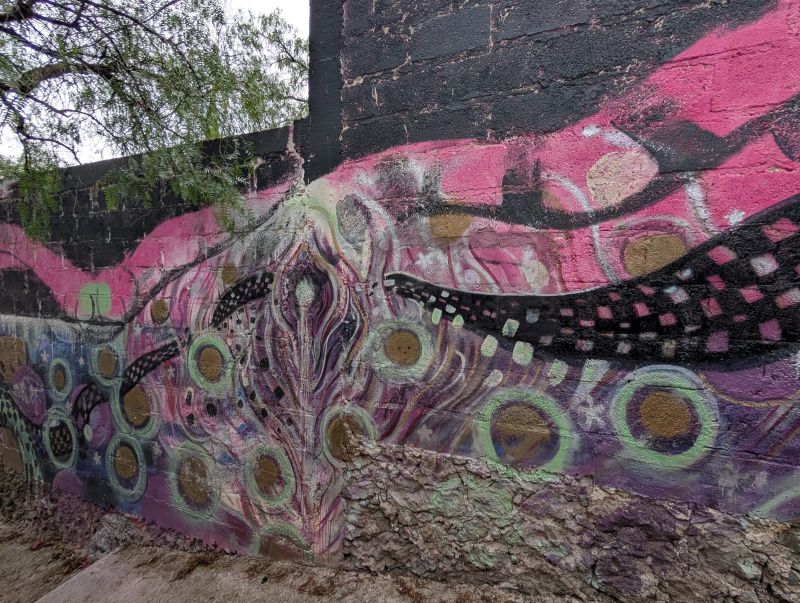 Faded psychedelic pattern