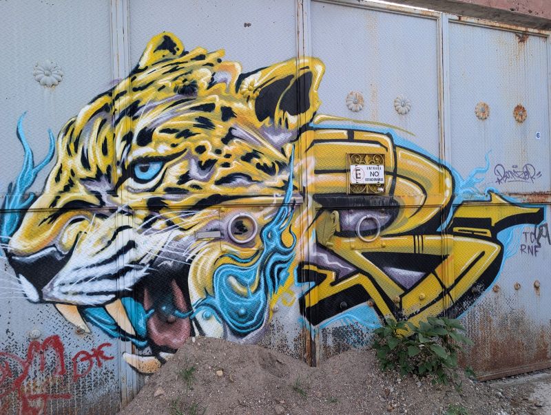 Snarling jaguar