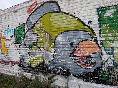 Faded cartoon creature