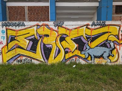 Yellow wildstyle piece