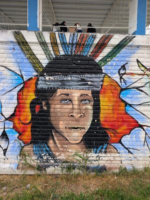 Indigenous man in a headdress