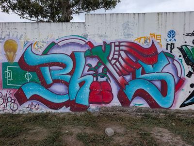 Grafiti wildstyle de fútbol