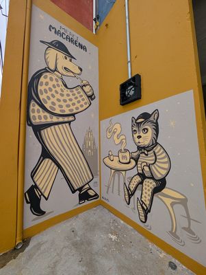 Macarena café dog and cat