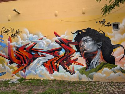 Red wildstyle and warrior