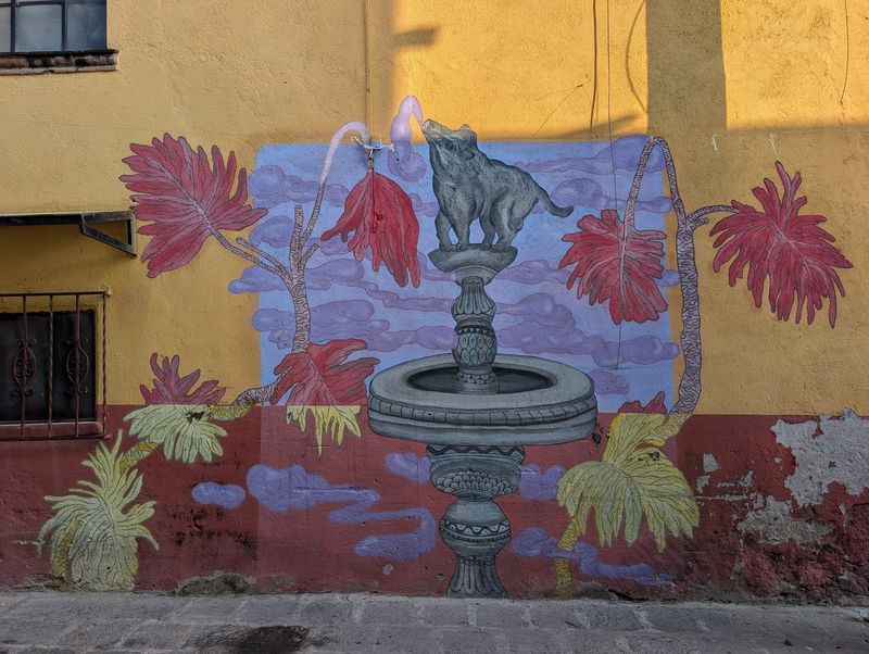 Boar on a fountain