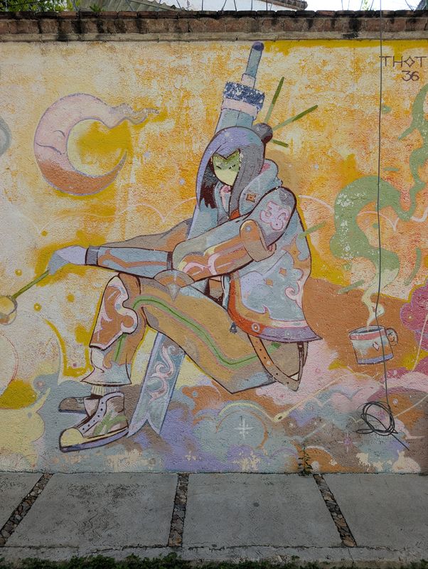 Resting figure with sword