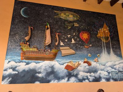 Galeón navegando entre nubes