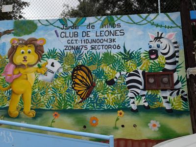 León y cebra escolares